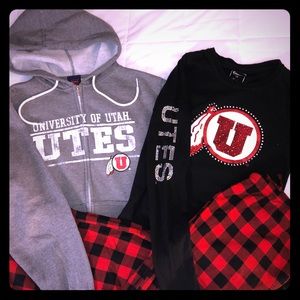 Utes Pajama Set & Zip Up Hoodie